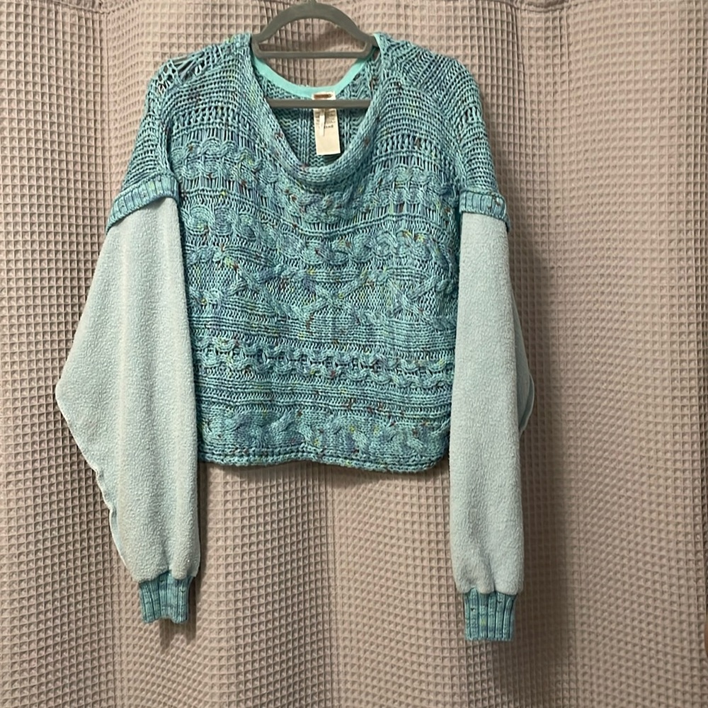Free People Cropped Boho Sweater